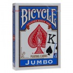 Игральные карты Bicycle Jumbo Rider Back (крупный индекс, синие)