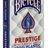 Игральные карты Bicycle Prestige – 100% пластик, синие