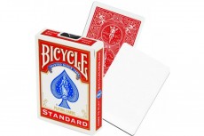 Игральные карты для фокусов Bicycle Blank Face Red Back (пустое лицо), красные