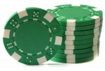 Фишки для игры в покер (зеленые)