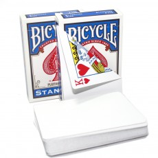 Игральные карты для фокусов Bicycle Standard Face Blank Back (стандартное лицо, пустая рубашка), синие