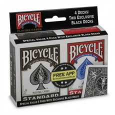 Игральные карты Bicycle Standard (4 колоды, красные/чёрные)