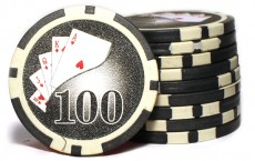 Фишки для покера Royal Flush с номиналом: 100 (матовые)