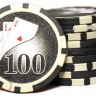 Фишки для покера Royal Flush с номиналом: 100 (матовые)