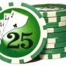 Фишки для покера Royal Flush с номиналом: 25 (матовые)