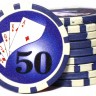Фишки для покера Royal Flush с номиналом: 50 (матовые)