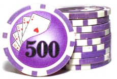 Фишки для покера Royal Flush с номиналом: 500 (матовые)