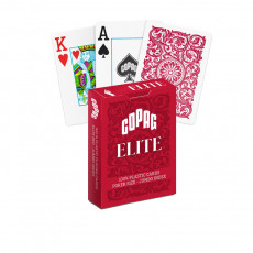Игральные карты пластиковые Copag Elite Jumbo Index, красные