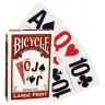 Игральные карты Bicycle Large Print / Крупный Шрифт (bridge size), красные