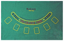 Сукно для покера и блэкджека Texas Holdem 90x60см