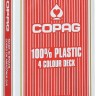 Игральные карты Copag 4 Colour / Четырёхцветные Jumbo Index, красные