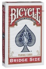 Игральные карты Bicycle Bridge Size, красные