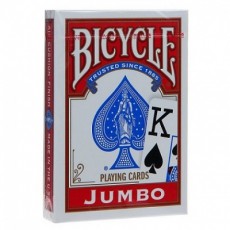 Игральные карты Bicycle Jumbo Rider Back (крупный индекс, красные)