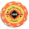 Фишки для покера Crown с номиналом: 1000 (оранжевые)